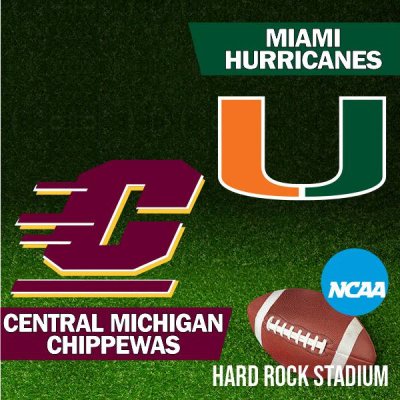 NCAA - Central Michigan Chippewas at Miami Hurricanes Football