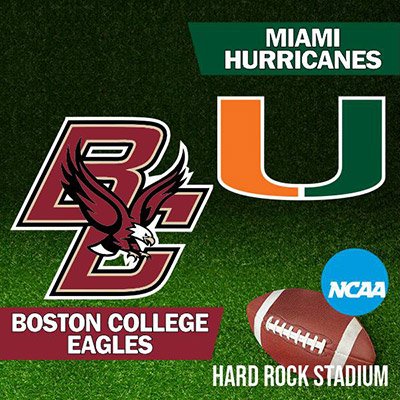 NCAA - Boston College Eagles at Miami Hurricanes Football