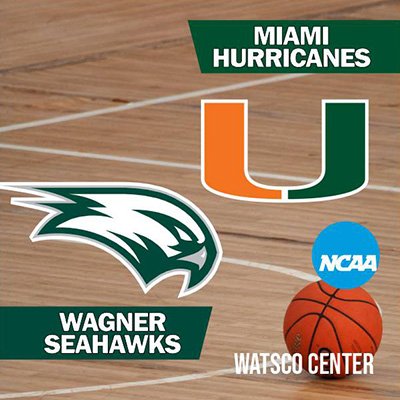 NCAA - Wagner Seahawks at Miami Hurricanes Basketball