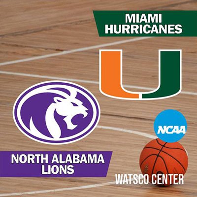 NCAA - North Alabama Lions at Miami Hurricanes Basketball