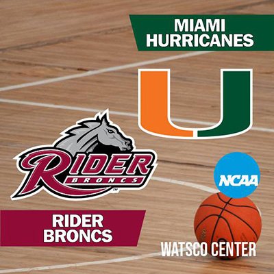 NCAA - Rider Broncs at Miami Hurricanes Basketball