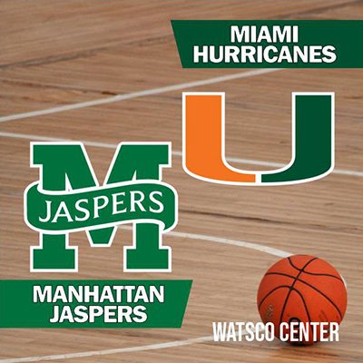 NCAA - Manhattan Jaspers at Miami Hurricanes Basketball