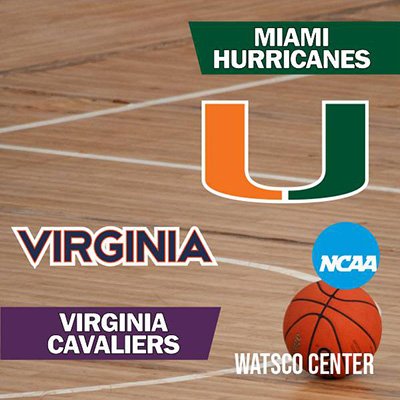 NCAA - Virginia Cavaliers at Miami Hurricanes Basketball