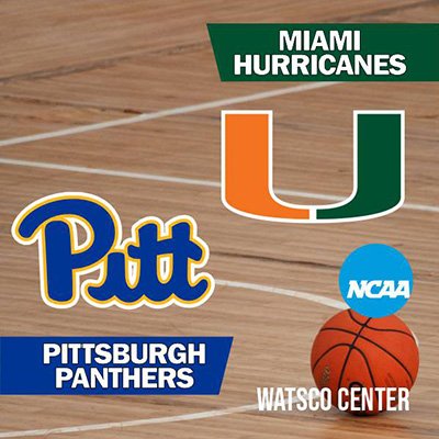 NCAA - Pittsburgh Panthers at Miami Hurricanes Basketball