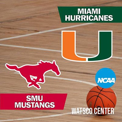 NCAA - SMU Mustangs at Miami Hurricanes Basketball