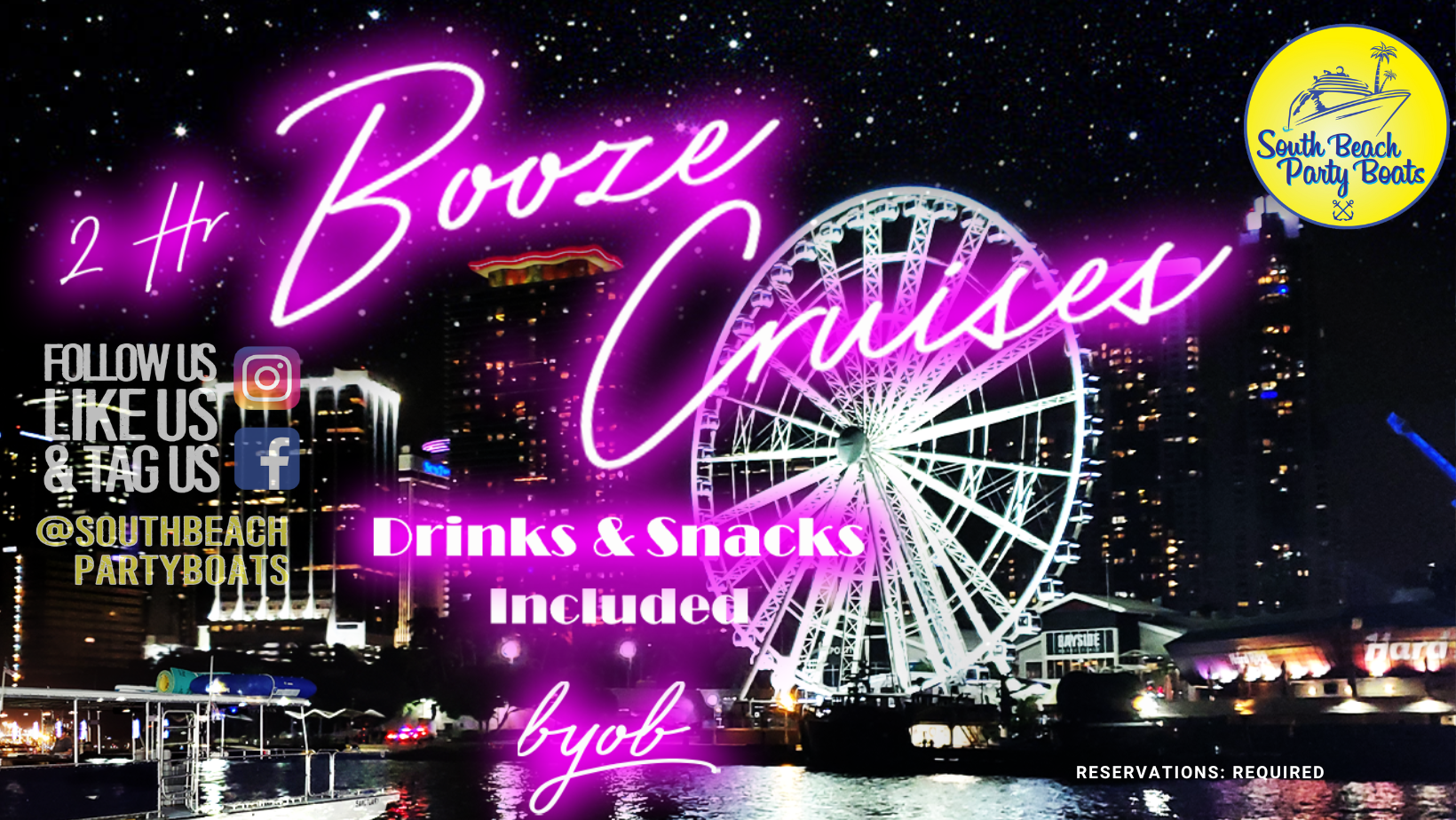 Miami River Sunset & Booze Cruise — Miami