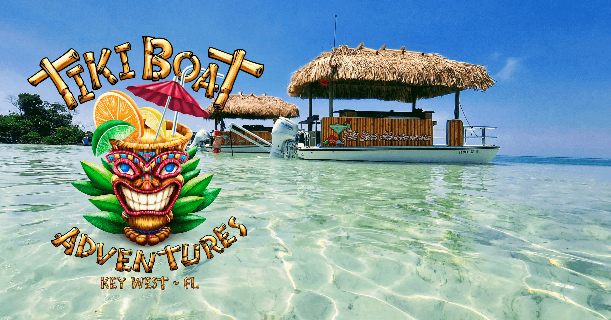 Private Key West Sandbar Trip on a Tiki Boat — Key West