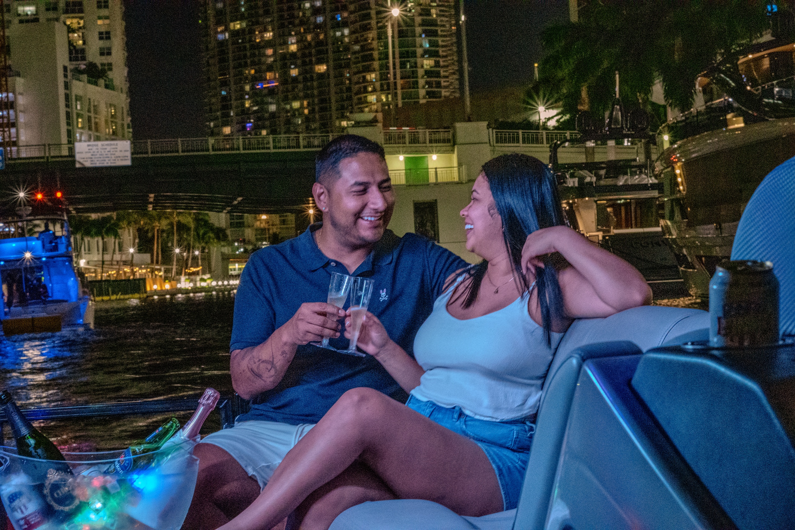 Champagne City Light Boat Tour + Photoshoot — Miami