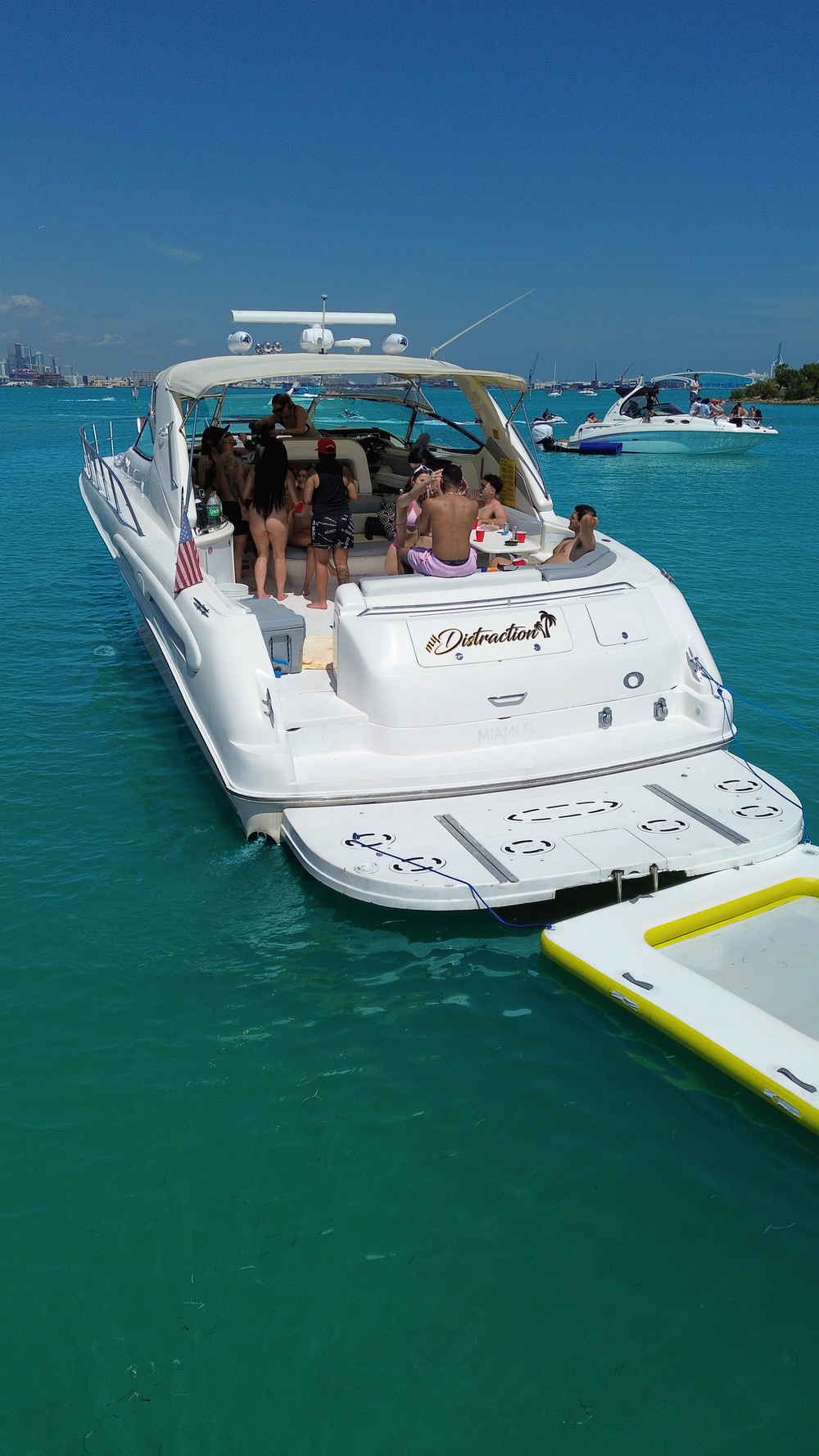 My Distraction 60' Yacht - Nighttime — Miami